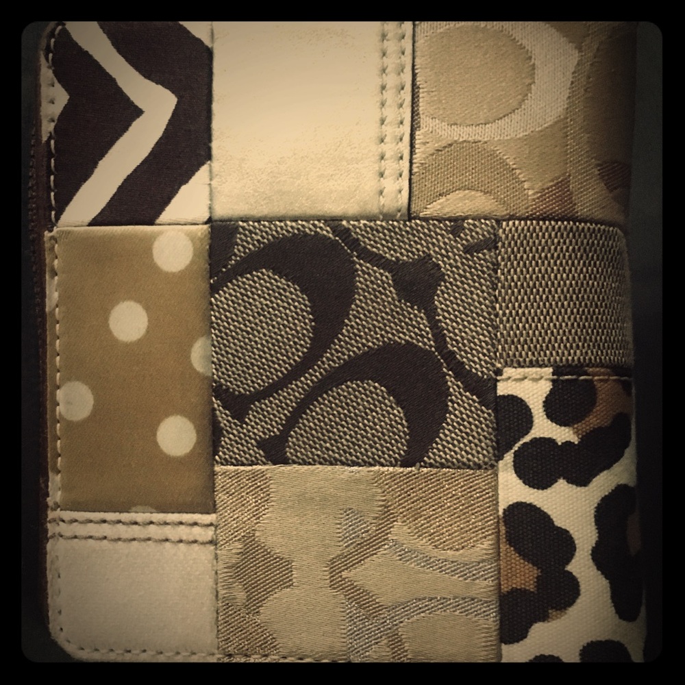 COACH zip around wallet